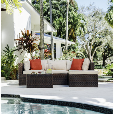 Stijn 4 - Person Outdoor Seating Group with Cushions (Set Of 5)