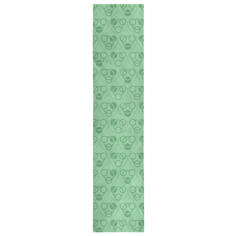 Classic Circles and Waves Table Runner, 16" x 72", Dark Green