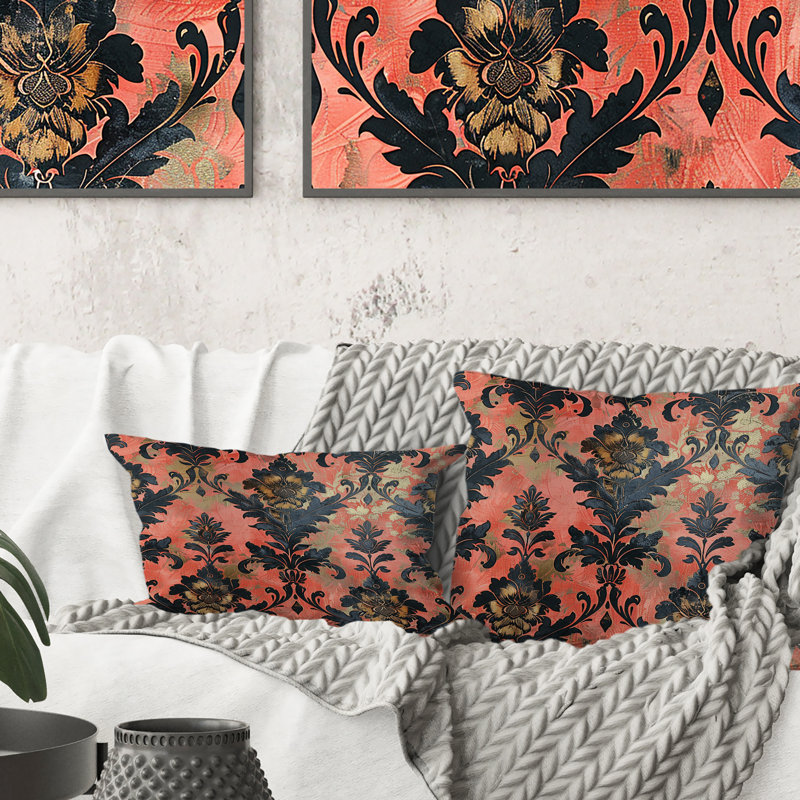 Coussin décoratif Glamour Damask - Glam, H 18 po x H 18 po