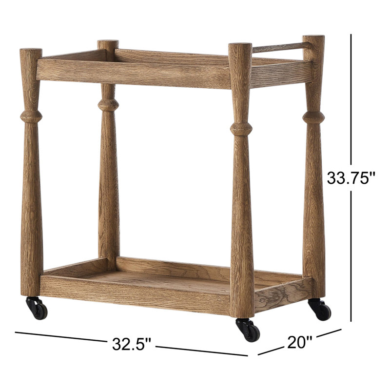 Alamosa Bar Cart-Light Wash Oak