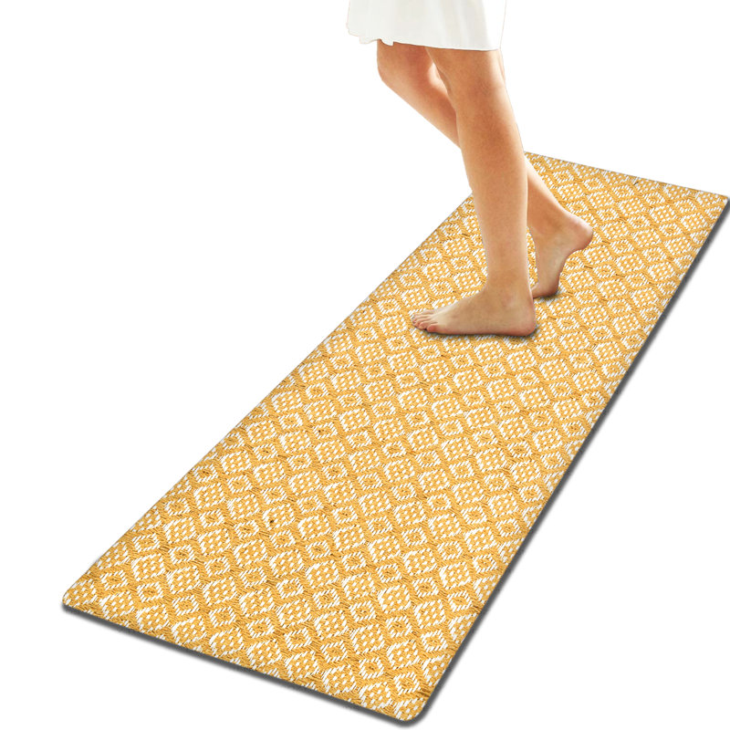 Tapis anti-fatigue rembourré Abdurraheem, Jaune