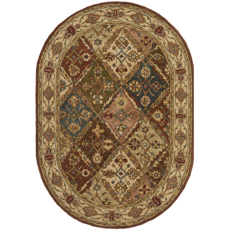 Hebron Hand Tufted Wool Oriental Rug, Oval 4'6" x 6'6"