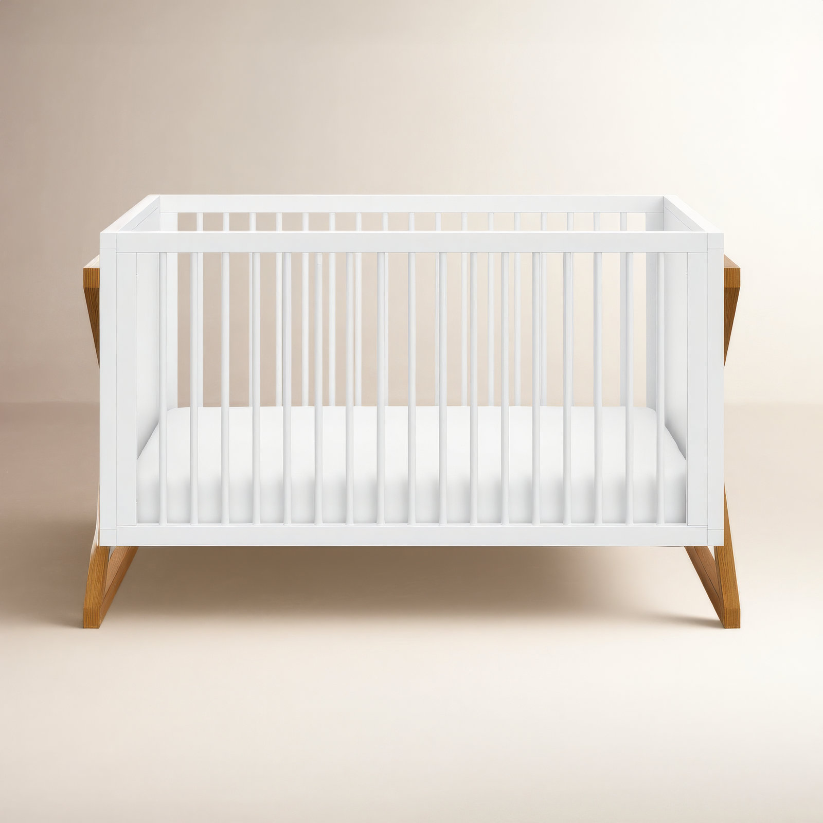 Equinox 3-in-1 Convertible Crib, White/Vintage Driftwood