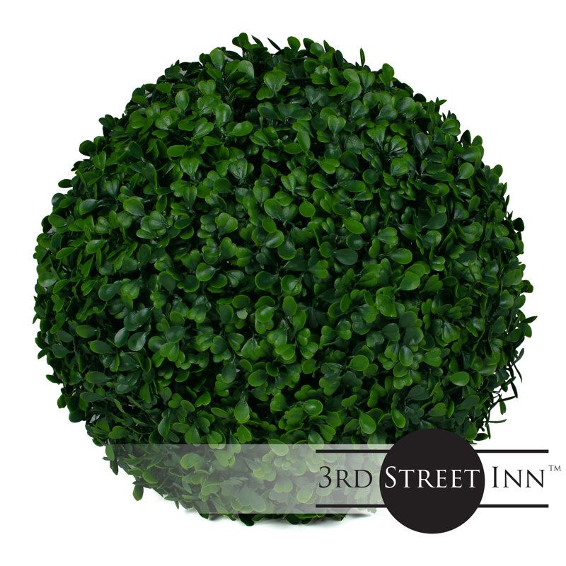 11" Green Artificial Boxwood Topiary Ball Centerpiece
