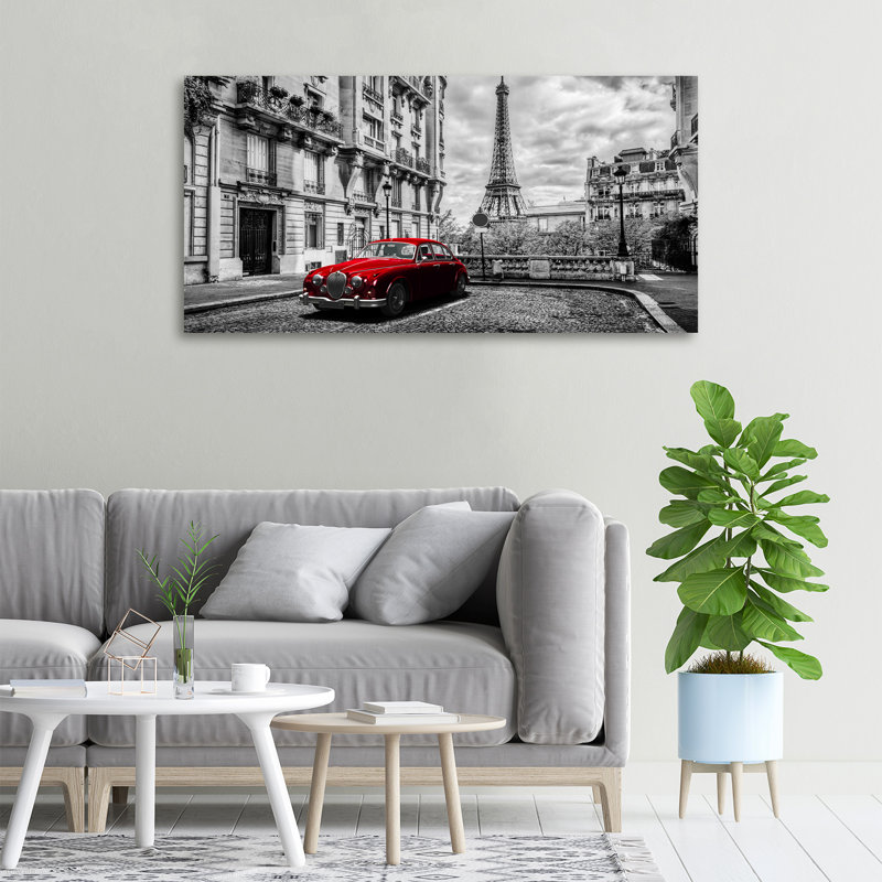 Red Limousine - Wrapped Canvas Print
