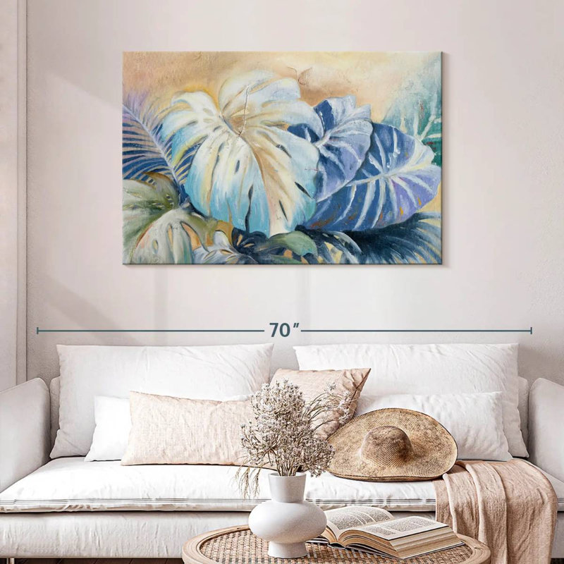 Plantes bleues II, H 30 po x l 45 po