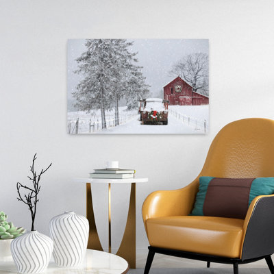 Holiday Lane 1 Piece Wrapped Canvas Wall Art