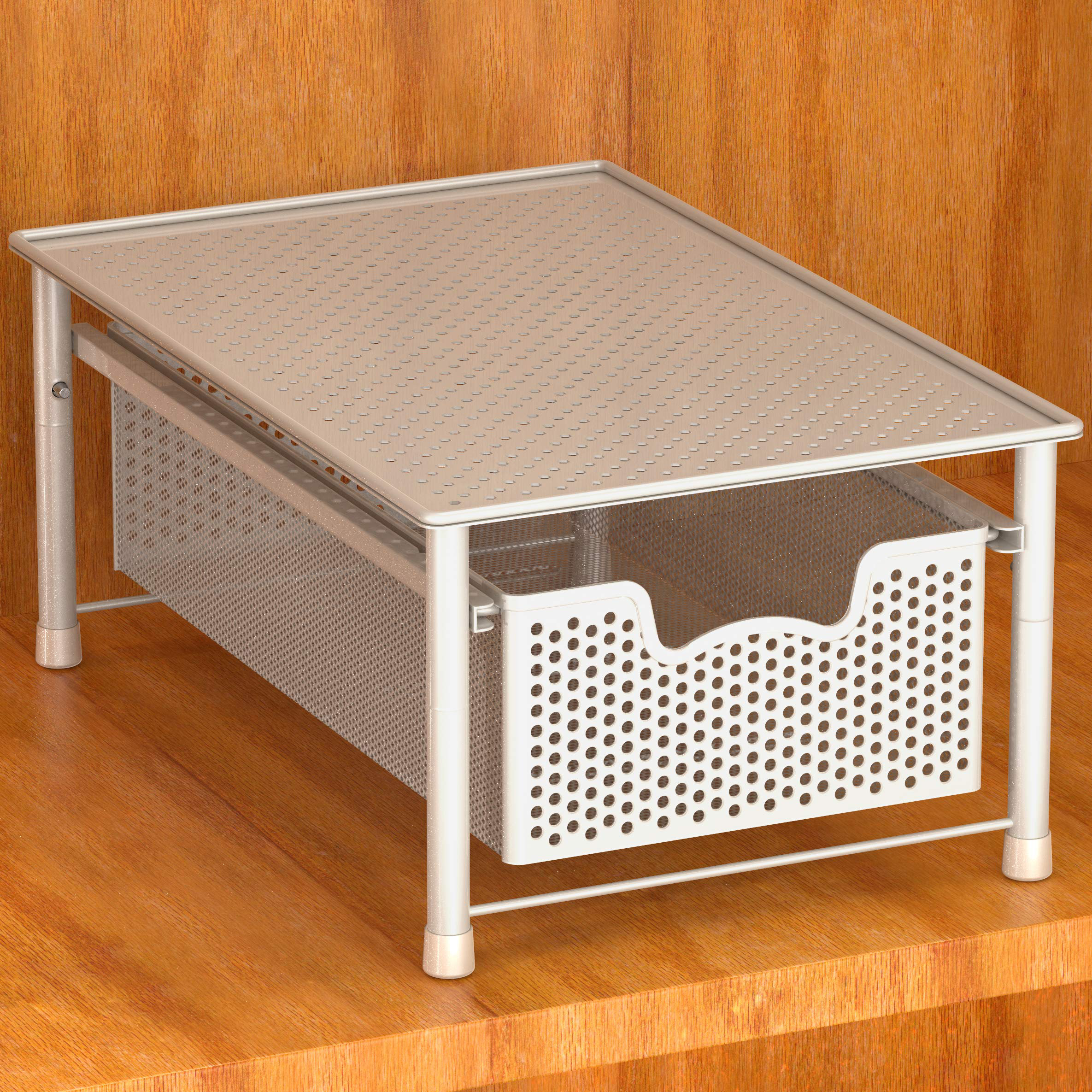Simple Houseware Stackable 3 Tier Sliding Basket Organizer Drawer