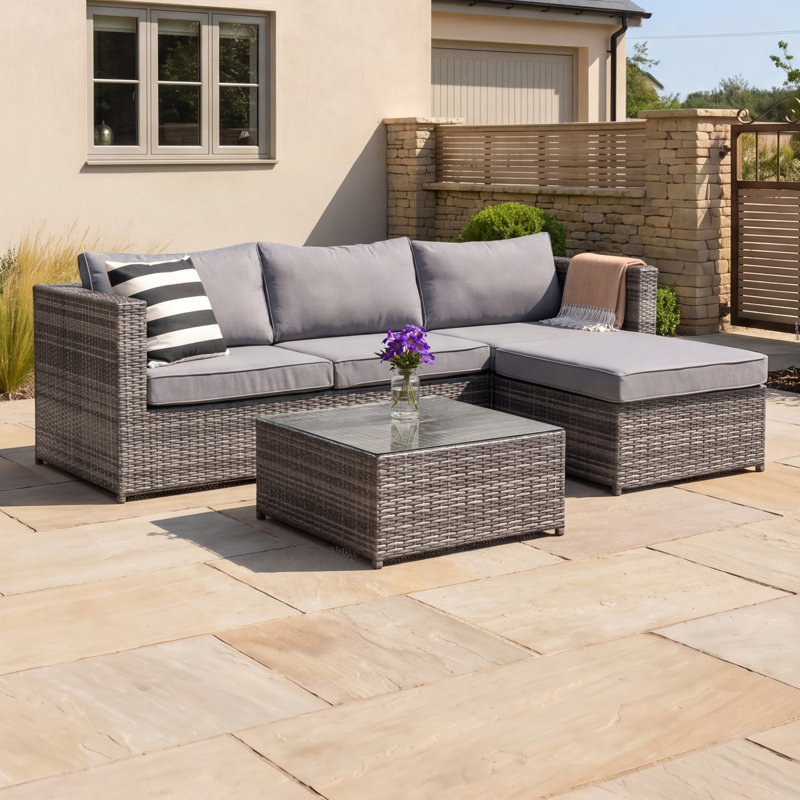 Aviva 4 Seater Rattan Corner Sofa Set