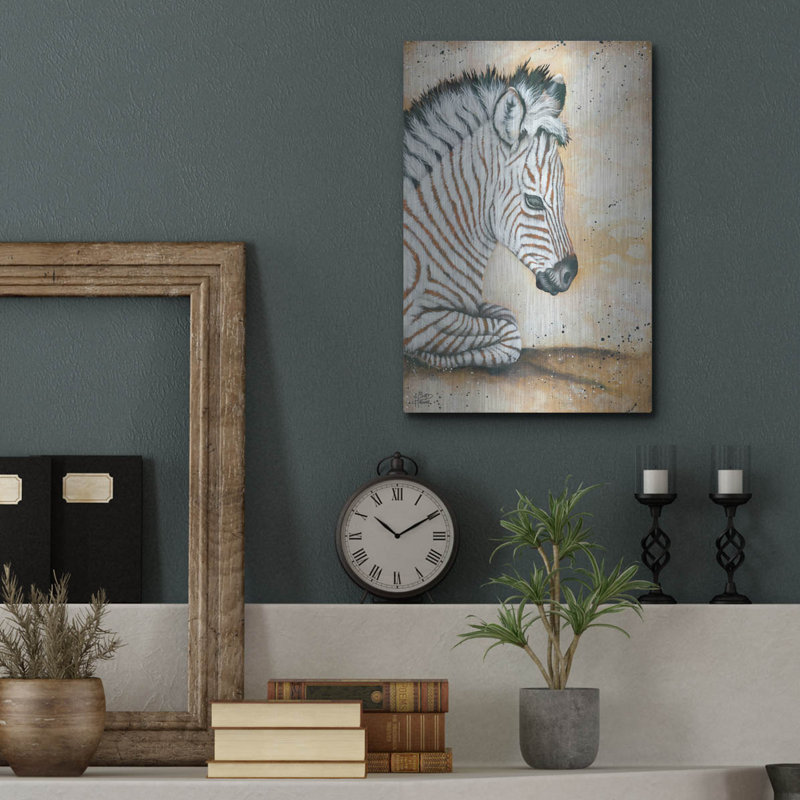 "Savannah Baby" par Britt Hallowell sur métal, H 16 po x l 12 po