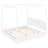 King Size, White, Platform Canopy Bed, Led, Various Bedroom Themes Under Bed Nightstand, Led Lighting, Contemporary Aesthetic-811897745