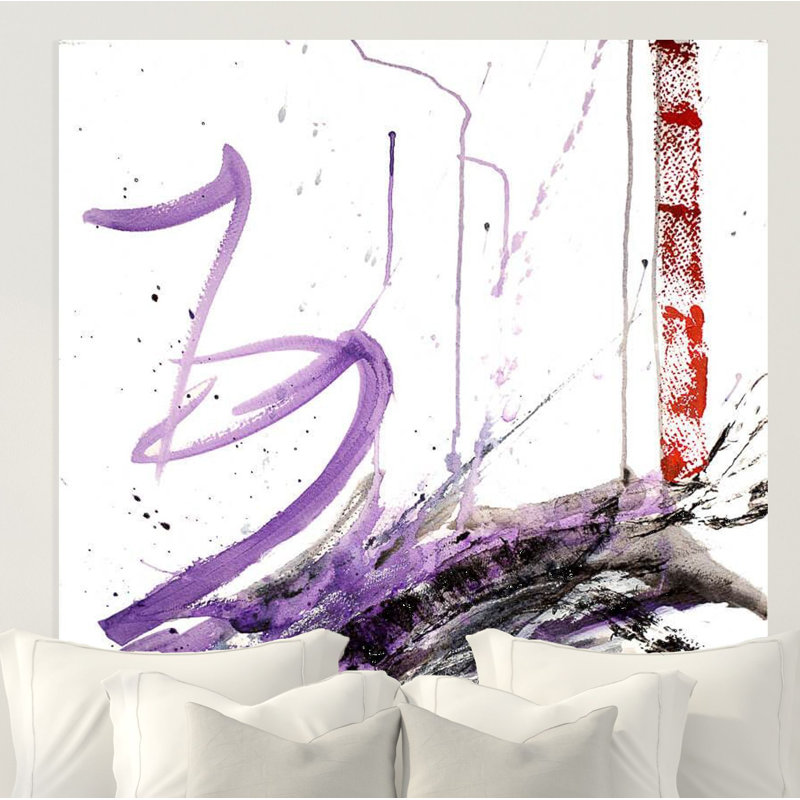 Mauve noir III - reproduction d'art sur toile, H 36 po x l 36 po x P 1,5 po, Unframed