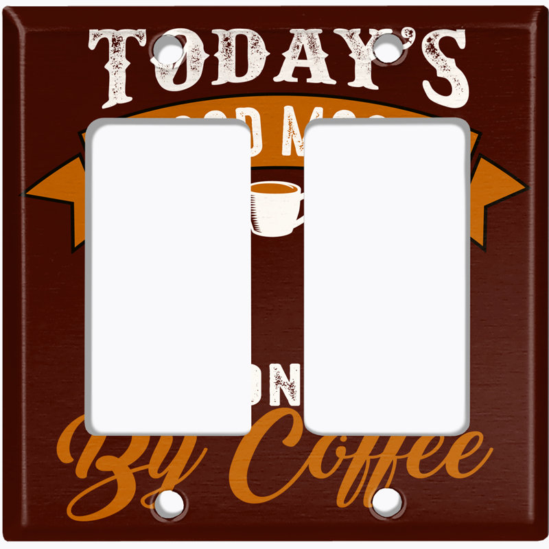Plaque murale décorative Today's Good Mood Is Parrained By Coffee