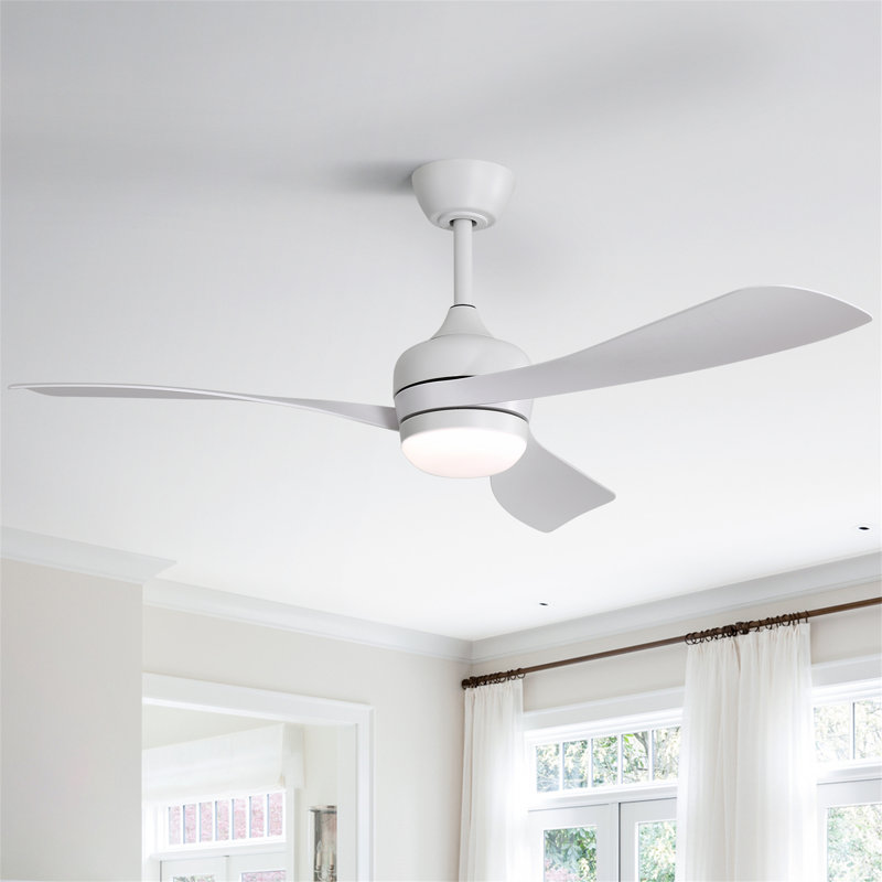 Ventilateur de plafond 52 pouces avec 3 pales en ABS, Blanc