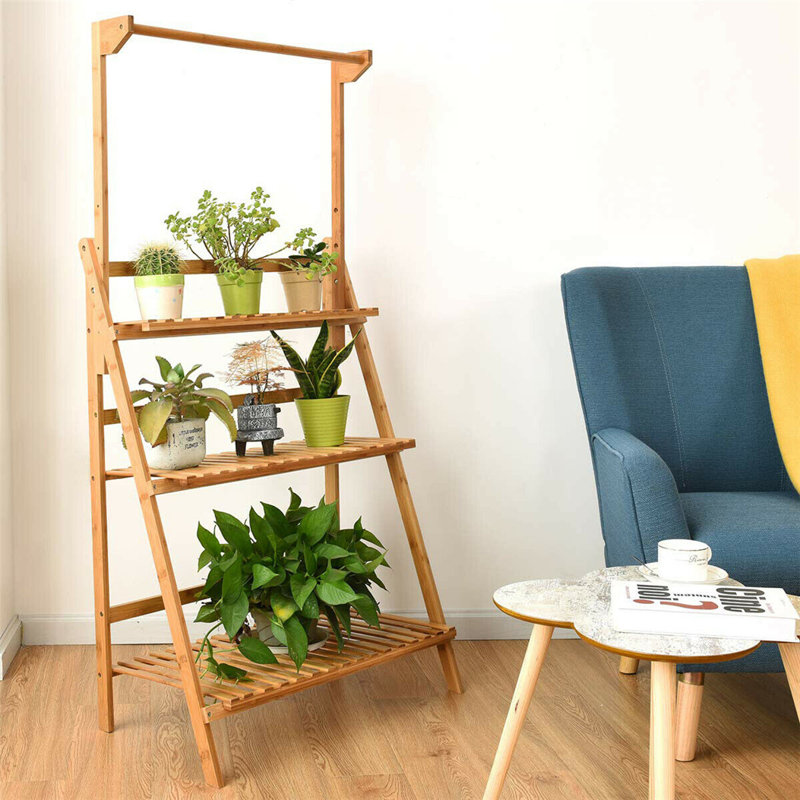 Support pour plante en bambou, H 56,81 po x l 27,48 po x P 15,51 po