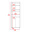 Armoire rectangulaire à 2 tablettes Chagrin