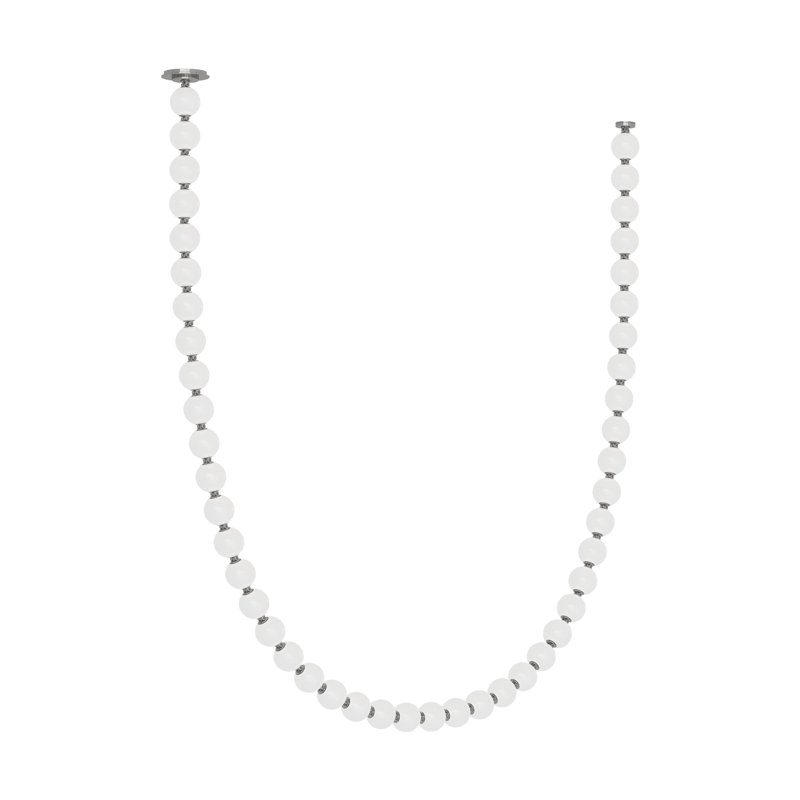 Perle 132 - Light Glass LED Chandelier, Polished Nickel