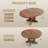 59"Extendable Round/Oval Wooden Dining Table for 4-6 Heavy Duty Pedestal Base-1083983350