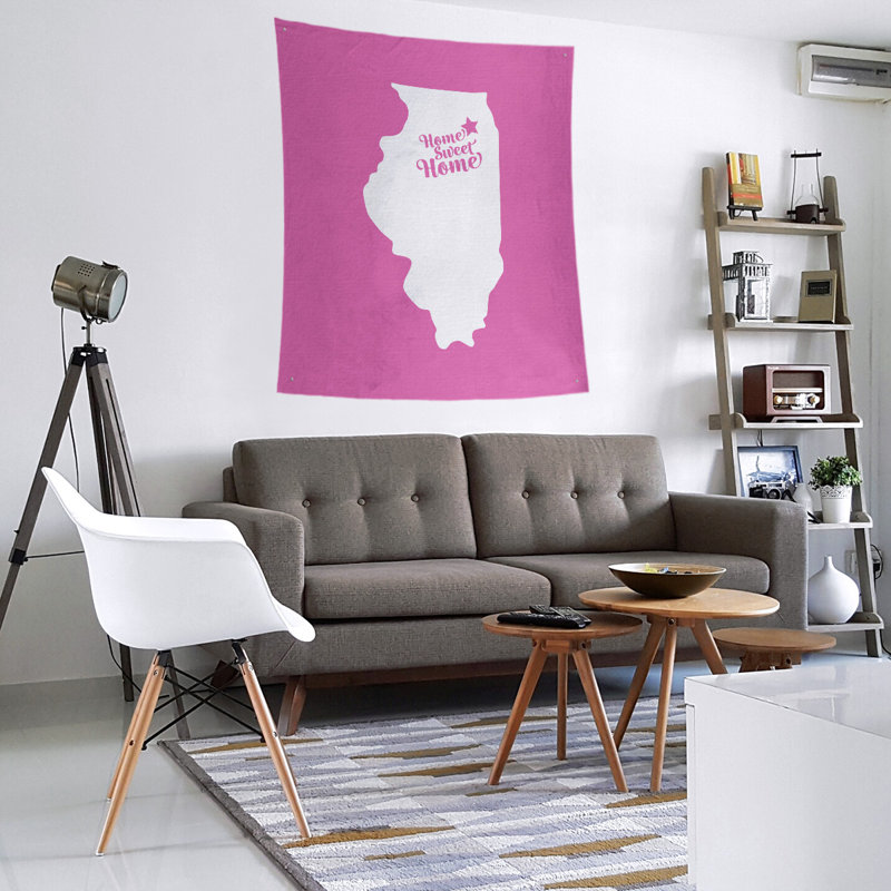 Tapisserie Home Sweet Aurora, H 80 po x l 68 po, Rose