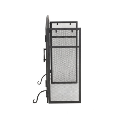 Brightwell 3 Panel Iron Fireplace Screen