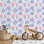 Papier peint adhésif peler et coller en PVC, revêtement mural auto-adhésif amovible avec aquarelle hortensias, imprimé floral mauve, imperméable pour la décoration intérieure - rouleau
