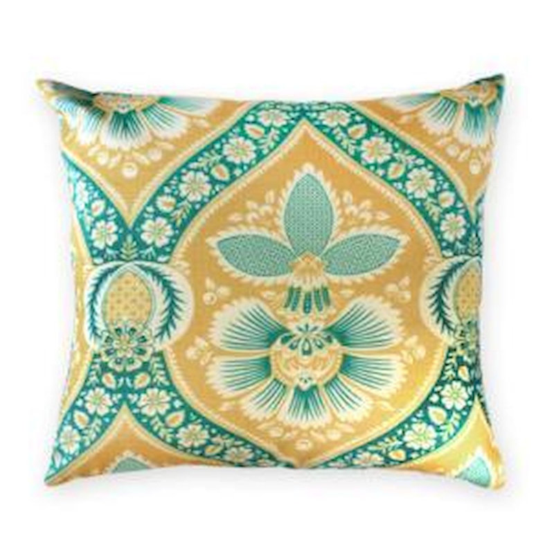 Allisia Cotton Blend Throw Pillow, Orange, Polyester/Polyfill