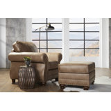 Macalla Upholstered Armchair with Ottoman