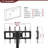Black Multi-Function TV Stand Height Adjustable Bracket Swivel 3-Tier