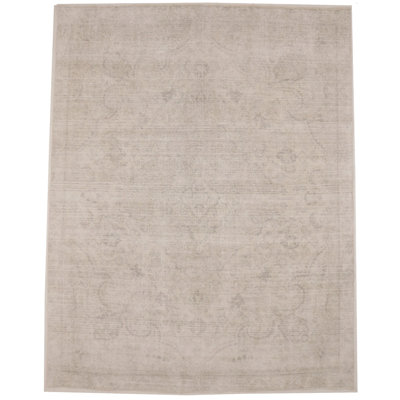 Tapis oriental antique patiné 8 pi 5 po x 11 po