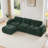 Adella L-Shaped Velvet Upholstered Sectional Sofa with Movable Ottoman-959026754-959504520