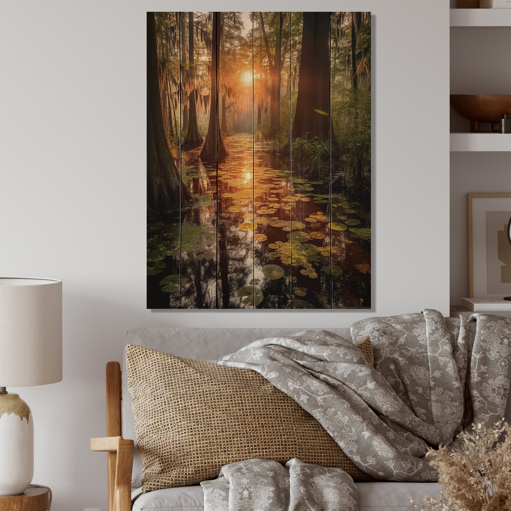 Millwood Pines Brayon USA Georgia State II On Wood Print | Wayfair