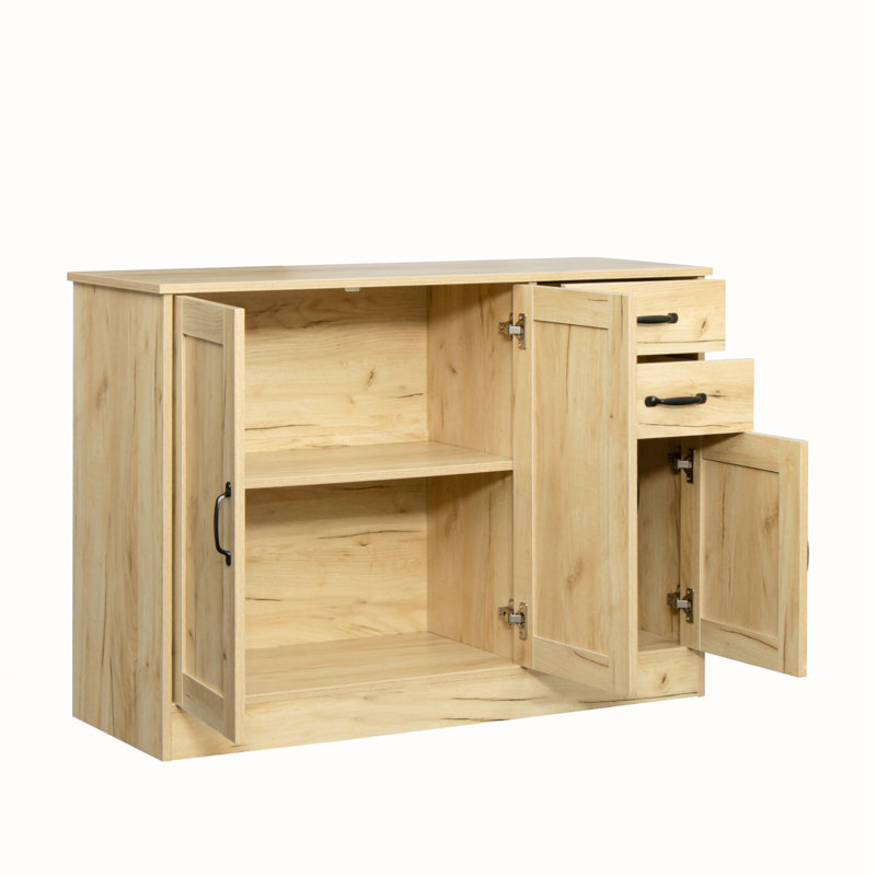 Wood Buffet Sideboard with 2 doors&1 Storage and 2drawers, Natural