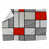 Gris et rouge