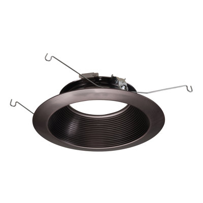 6 In. Matte White LED Recessed Ceiling Light Attachable Module Trim with Baffle