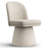 Upholstered Tweed Fabric Swivel Dining Chairs-1508405012