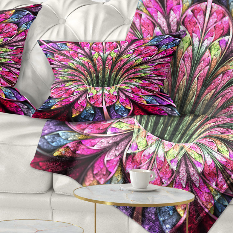 Coussin lombaire floral coloré floral