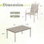 Ensemble de salle à manger rectangulaire pour 6 personnes avec chaises empilables Textilene-124570994
