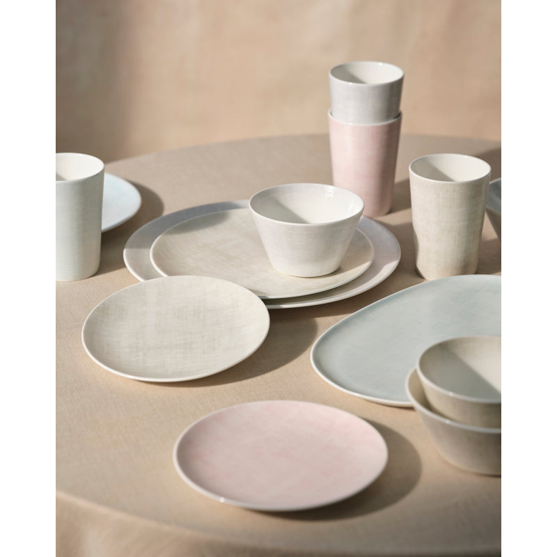 Assiette Yeon 10 po, Ivoire ivoire