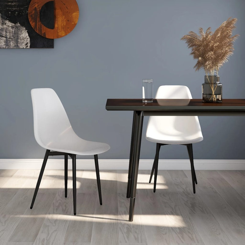 Aylesbury 47cm H Metal Side Chair, Black, White