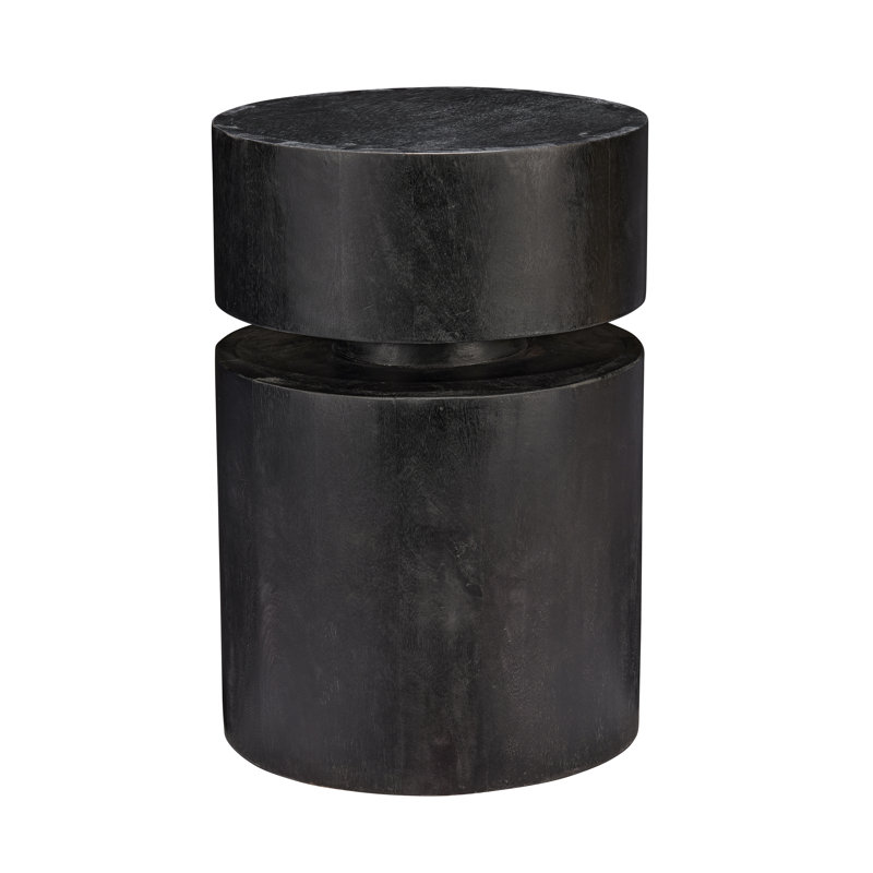 Dylan Solid Wood End Table, Charcoal