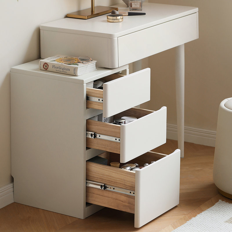 Bureau en bois blanc sans miroir 80Cm