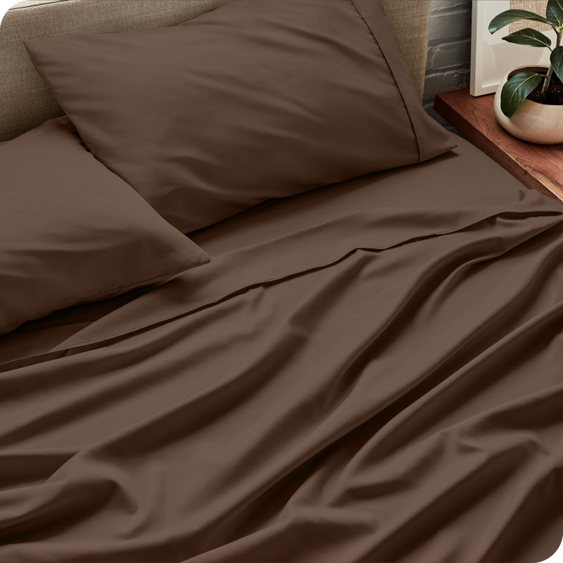 Bare Home Ultra-Soft Microfiber Sheet Set, Cocoa, Twin XL Sheet Set + 1 Fitted Sheet + 1 Pillowcase