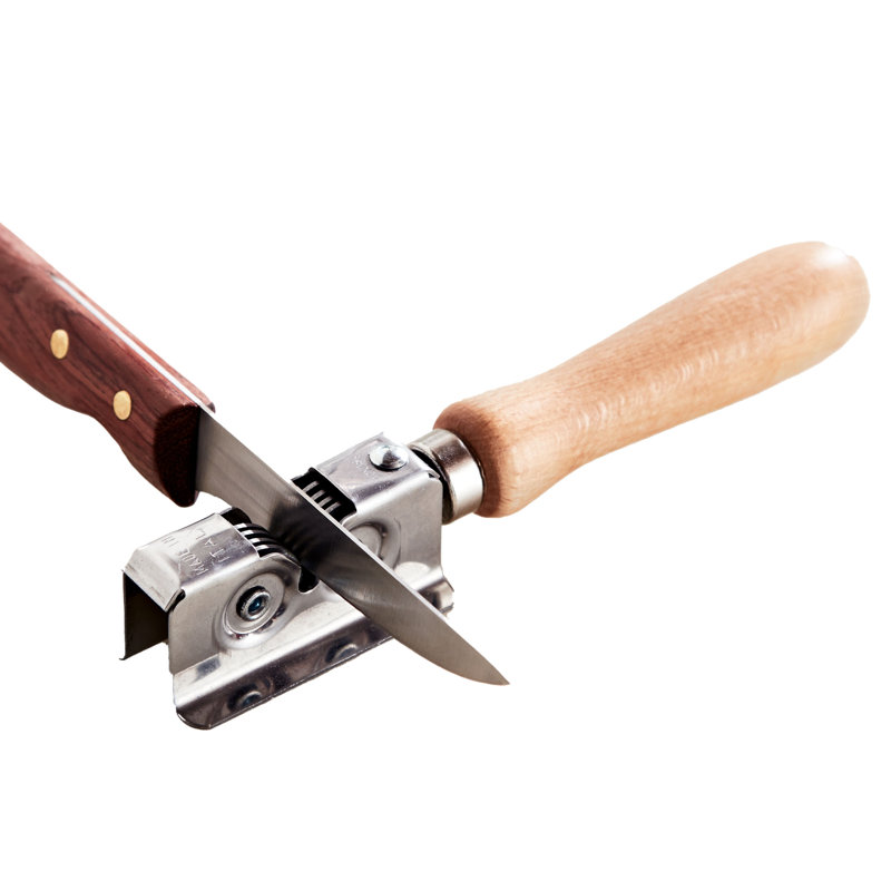 Aiguiseur de couteaux - Outil d'affûtage manuel pour lames fixes, couteaux de poche et couteaux de cuisine
