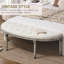 Banc en demi-cercle de bout de lit capitonné avec banc d'entrée en bois d'hévéa