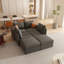 Grand canapé modulaire moderne, canapé modulaire en U avec fonction de rangement, canapé-lit de 123 po avec repose-pieds, méridienne modulaire à 6 places pour salon, chenille