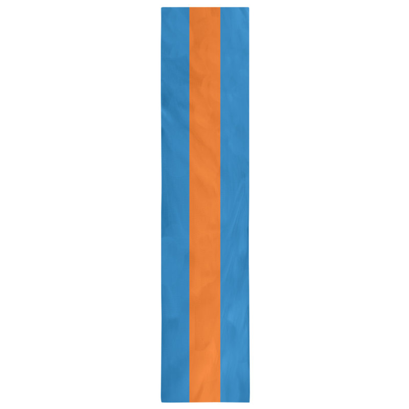 Chemin de table Seattle, 72 po x 16 po, Bleu / rouge-orange / bleu, Miami