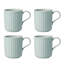 French Perle Scallop Ice Blue Mugs, Set Of 4 By Lenox