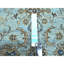 Tapis oriental bleu rond 8 pi x 8 pi Agra, Shah Abbas