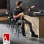 Swivel Upholstered Leather Bar Stool