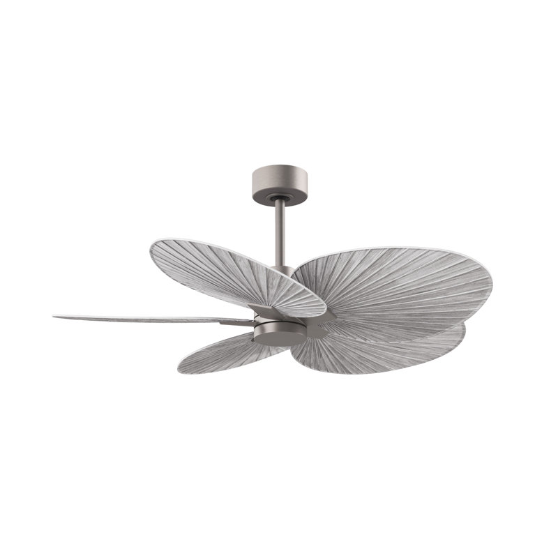 Alessandra - Five Blade Ceiling Fan, Brushed Nickel, Barn Wood Tone